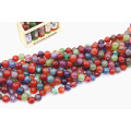 Natural Gemstone Loose Strand Mixed Color Size 6 8 10 12 14mm Facted Agate Beads